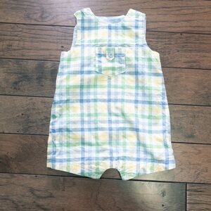 Plaid Baby Romper
